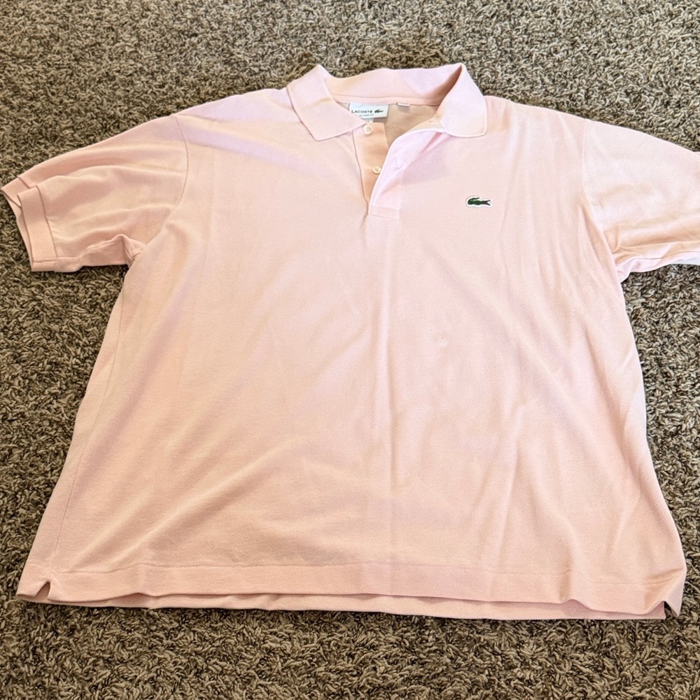 Lacoste Men's Soft Pink Polo Shirt - Picture 1 of 2
